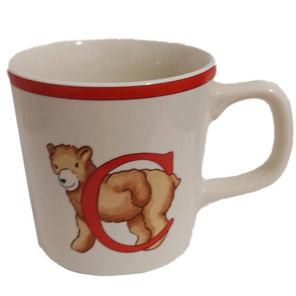 Vintage Tiffany & Co. Alphabet Bears Plate & Mug in Light Cream Made in 1994 - Picture 8 of 8